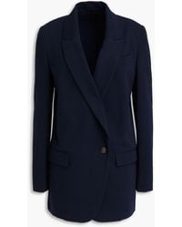 Brunello Cucinelli - Blazer aus jersey aus einer baumwollmischung mit zierperlen - Lyst