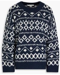 Vince - Fair Isle Jacquard-knit Wool-blend Sweater - Lyst