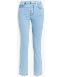 FRAME - Le sylvie slender hoch sitzende jeans mit geradem bein - Lyst