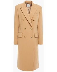 Sandro Bayane Double-breasted Wool-blend Twill Coat - Brown