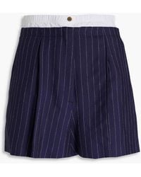 Sandro - Pinstriped Twill Shorts - Lyst