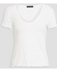 Rag & Bone - Cotton-blend Floral-jacquard T-shirt - Lyst