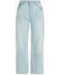 RE/DONE - High-Rise Straight-Leg Jeans - Lyst