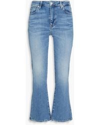 FRAME - Le Crop Mini Boot Faded High-rise Bootcut Jeans - Lyst