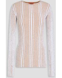 Missoni - Sequin-Embellished Striped Ribbed-Knit Sweater - Lyst