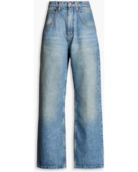 Victoria Beckham - Acid-wash High-rise Wide-leg Jeans - Lyst