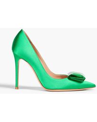 Gianvito Rossi - Jaipur Crystal-Embellished Satin Pumps - Lyst