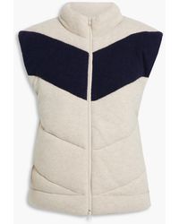 3.1 Phillip Lim Two-tone Quilted Wool-blend Vest - Natural