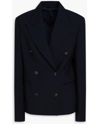 Brunello Cucinelli - Bead-embellished Double-breasted Wool Blazer - Lyst