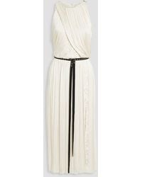 3.1 Phillip Lim - Cutout Studded Wrap-effect Satin Midi Dress - Lyst