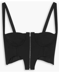Dion Lee - Double Arch Cropped Cotton-blend Bustier Top - Lyst