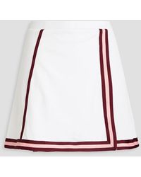 The Upside - Match Tahlia Striped Waffle Knit And Stretch-jersey Mini Skirt - Lyst