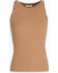 Sandro - Embellished Ribbed-knit Top - Lyst