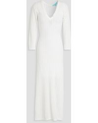 Melissa Odabash - Jade Pointelle-knit Cotton Midi Dress - Lyst