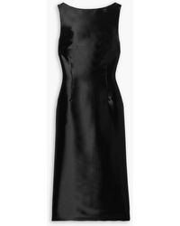 Ralph Lauren - Arella Mulberry Silk-Blend Satin Midi Dress - Lyst