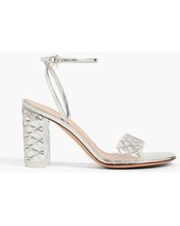 Gianvito Rossi - Letha Crystal-embellished Pvc And Leather Sandals - Lyst