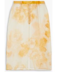 Emilia Wickstead - Kobe midirock aus seidenorganza mit blumenprint - Lyst