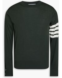 Thom Browne - Gestreifter pullover aus merinowolle - Lyst