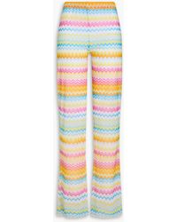 Missoni - Printed Stretch-mesh Flared Pants - Lyst