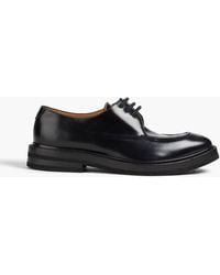 Emporio Armani - Glossed Leather Derby Shoes - Lyst