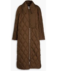 Ganni - Quilted Ripstop Coat - Lyst