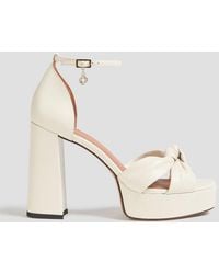 Maje - Knotted Leather Platform Sandals - Lyst