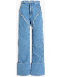 Mugler - High-Rise Straight-Leg Jeans - Lyst