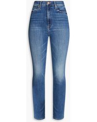 Mother - The Swooner Rascal Faded High-rise Slim-leg Jeans - Lyst