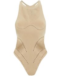 Stella McCartney Perforated Swimsuit - Natural