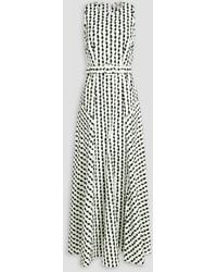 Diane von Furstenberg - Elliot Belted Printed Cotton And Linen-blend Maxi Dress - Lyst