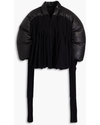 Rick Owens - Quilted Leather And Wool Jacket - Lyst