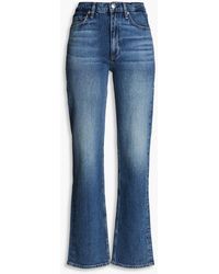 Rag & Bone - Harlow Faded High-rise Straight-leg Jeans - Lyst
