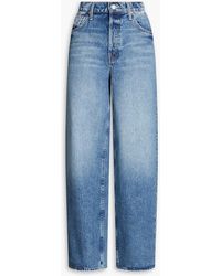 Mother - Spinner Skimp Faded High-rise Wide-leg Jeans - Lyst