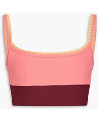 The Upside - Supermoon Maddie Ribbed Two-tone Stretch Sports Bra - Lyst