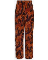FARM Rio - Bedruckte hose mit weitem bein aus crêpe de chine - Lyst