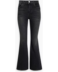 FRAME - Le Pixie High Faded High-rise Flared Jeans - Lyst