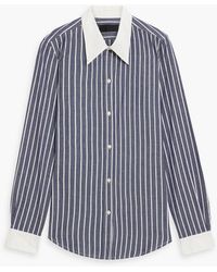 Nili Lotan - Hailey Striped Cotton-poplin Shirt - Lyst