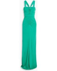 Rebecca Vallance - Riccardo Cutout Ruched Stretch-jersey Gown - Lyst