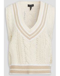 Rag & Bone - Cable-knit Cotton-blend Vest - Lyst