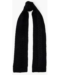 N.Peal Cashmere - Metallic Cable-knit Cashmere-blend Scarf - Lyst