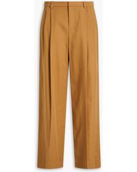 Vince - Pleated Tm Lyocell-blend Twill Wide-leg Pants - Lyst