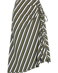Solid & Striped Geraffter rock aus stretch-jersey mit streifen - Grün