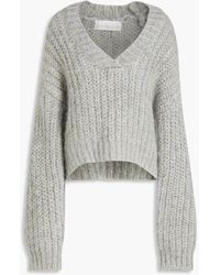 REMAIN Birger Christensen Synthetic Oversized Brushed Striped Knitted Sweater Womens Clothing Jumpers and knitwear Jumpers 