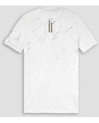 Rick Owens - Distressed Cotton-Jersey T-Shirt - Lyst