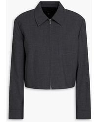 Theory - Cropped Wool-blend Jacket - Lyst