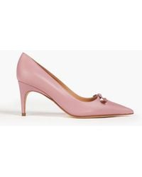 Sergio Rossi - Bow-detailed Cutout Leather Pumps - Lyst