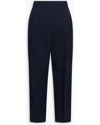 TOVE - Pleated Wool-Tweed Tapered Pants - Lyst