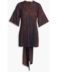 By Malene Birger - Miata plissierte bluse aus jacquard mit zebraprint - Lyst