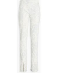 Zimmermann - Embroidered Mid-rise Tapered Jeans - Lyst