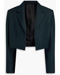 Victoria Beckham - Cropped blazer aus gabardine - Lyst